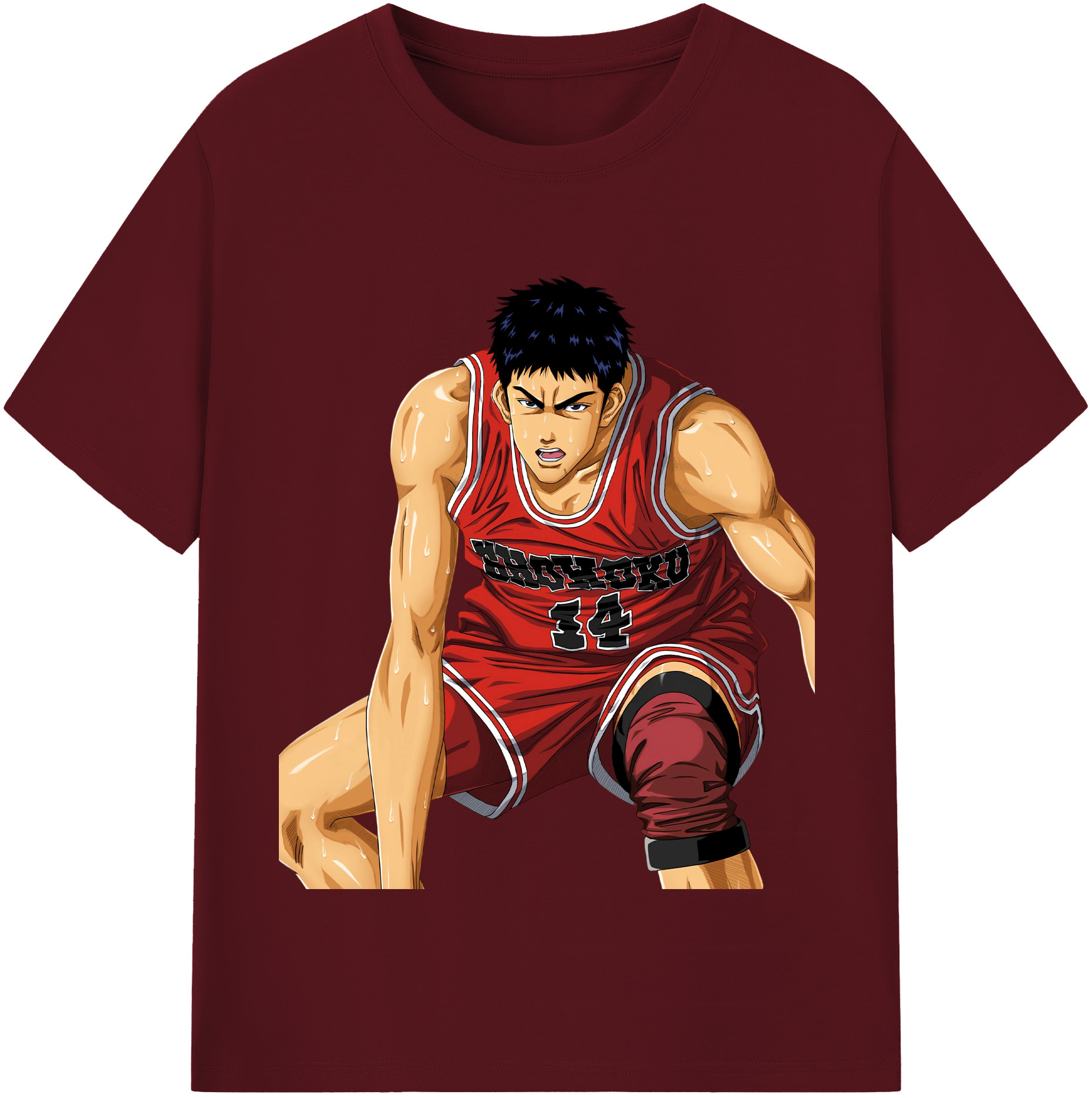SLAM DUNK／スラムダンク 綿100％半袖Tシャツ（フロントプリント）
